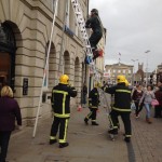 Firemen Net A Pigeon at Barclays