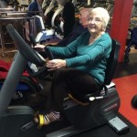 Rita Casey using the new equipment