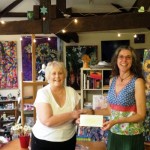 Cllr Mutton presents BIG to Christine Dodd
