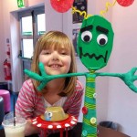 Georgia Munday (aged 7) getting creative at a Lights summer workshop last year