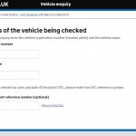 Gov UK Vehicle Enquiry Form