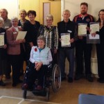 Volunteer Awards – winners, runners-up, with Terry 
Bishop, TVCS CEO, (far left); Mayor of Test Valley, Cllr
Iris Anderson (centre) and Dorothy Baverstock, Chair of 
TVCS Trustees (far right).